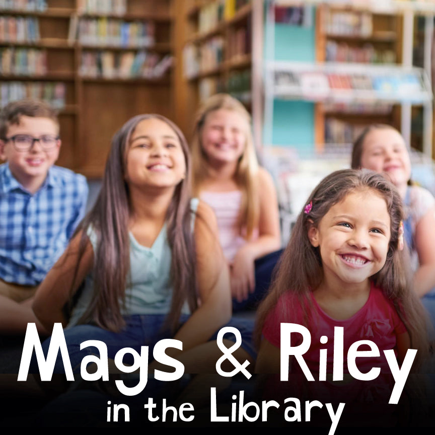 Mags & Riley in the Library